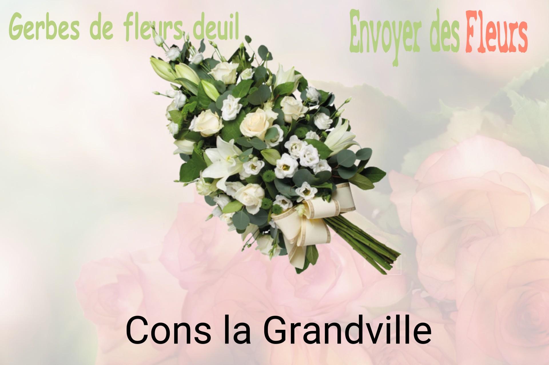 Gerbe de fleurs de deuil livrée à Cons-la-Grandville